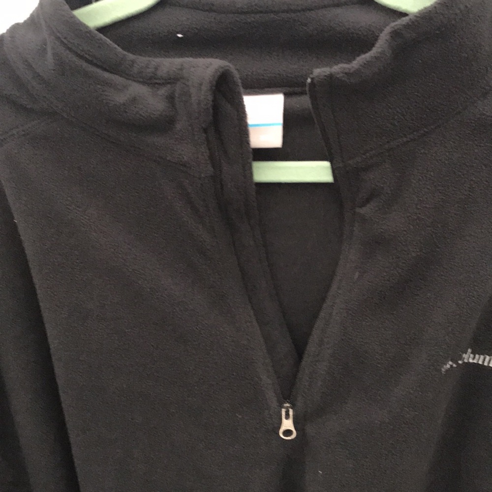 Columbia microfiber zip down front soft! fleece mens black size XXL - Picture 1 of 9